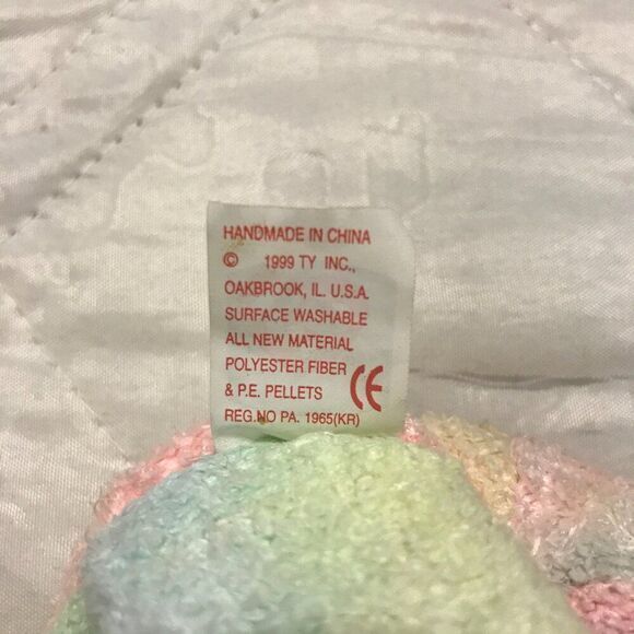 1999 TY Beanie Baby GROOVY‎ The Ty-Dyed Bear - Picture 4 of 4